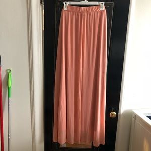Peach maxi skirt